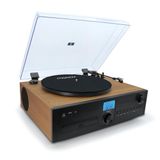Mooov 477365 Stereo-microsysteem, 50 W, met platenspeler, cd-speler, bluetooth, FM-radio, USB, AUX-IN, RCA, afstandsbediening, compact muziekapparaat met krachtig geluid en elegant design