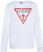 Guess Junior Sweatshirt Wit Katoen Fleece Ronde Hals Lange Mouw Logo Regular Fit Casual Mannen 16 Jaar
