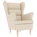 VidaXL Fauteuil Wit Linnen 74x84x100 cm
