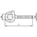 TOOLCRAFT 159632 Crochet de plafond robuste 18 cm Acier zingué par galvanisation 10 pièce(s)