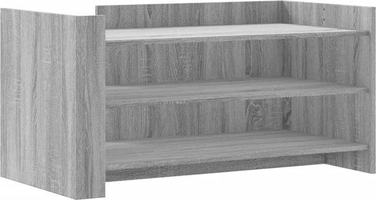 vidaXL Salontafel 100x50x50 cm bewerkt hout grijs sonoma eikenkleur