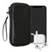 kwmobile telefoontasje universeel geschikt voor L - 6,5" smartphones - 16,5 x 8,9 cm - Étui avec fermeture éclair et dragonne - En noir métallisé