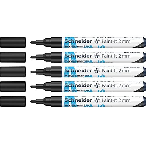 Schneider Paint-It Acrylstiften 5-pack - Zwart