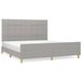 vidaXL Bedframe Stof Lichtgrijs 180x200 cm