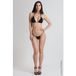 Lucky Cheeks Luxe Bikini Set Zwart Mini V-string Maat string M, top XL
