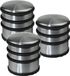 5five 3x Stuks butoir de porte rond 7 x 7,5 cm en métal - Butoir de porte
