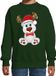 Bellatio Decorations Kersttrui - sweater - voor jongens / meisjes - Merry Christmas - groen - Kerst ijsbeer 98/104