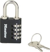 Masterlock Hangslot - Uniek slot - Slot met cijfercombinatie én sleutel - Cijferslot - Hangslot - 7641EURDBLK