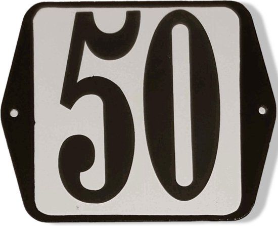 Warentuin Mix Warentuin Huisnummer standaard nummer 50 - Wit