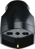 Vimar Stopcontact 2-polig + aarde 16 A universeel axiaal zwart