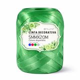 OFITURIA Satijnen lint groen 5 mm x 20 m rol cadeaulint voor strikken en verpakkingen, decoratielint stof voor geschenkverpakkingen, gastgeschenken, feestjes en bruiloften (4 stuks, 4Ud)
