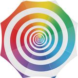 Gebro Parasol - regenboog spiraal - D180 cm - UV-bescherming - incl. draagtas