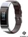 Strap-it Leer Smartwatch bandje - Geschikt voor Huawei band 3 / 4 Pro - Donkerbruin