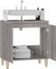 Bol Meuble sous lavabo pour salle de bain, autoportant, Plastique, 33 x 58 x 60 cm