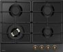 AMICA Cuisinière à gaz AMICA PGA6101ApCb RETRO, 4 foyers, 9,9 x 59 x 52 cm, noir