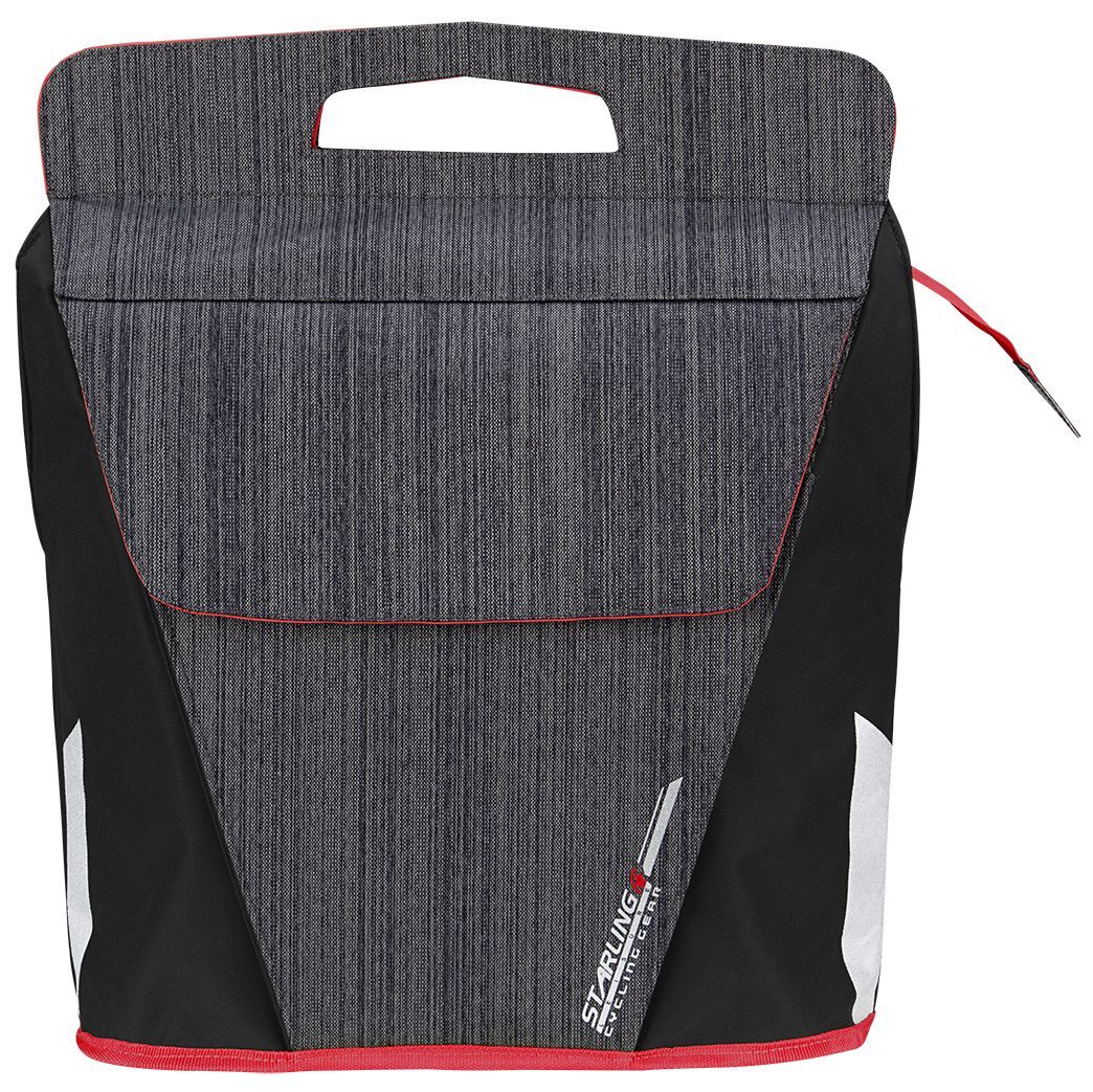 Starling Fietstas Shopper Ovaal Zwart Antraciet