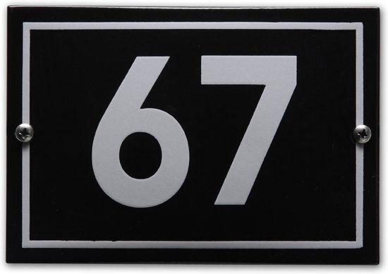 EmailleDesignÂ® Huisnummer model Phil nr. 67