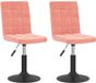 vidaXL Eetkamerstoelen draaibaar 2 stuks fluweel roze
