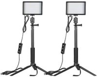 Neewer Zc-10S Studio Set Deux lampes LED avec filtres et support photo