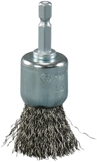 Penseelborstel Zeskant 1/4"x24mm RVS - D-76679