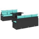 vidaXL Salon de jardin 7 pcs 6 places
