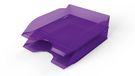Durable Briefbakje BASIC A4, paars doorschijnend, opbergvakken stapelbaar, 6 stuks