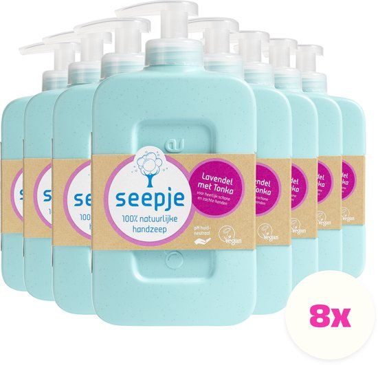 Seepje Handzeep Lavendel met Tonka 300 ml - 8 stuks