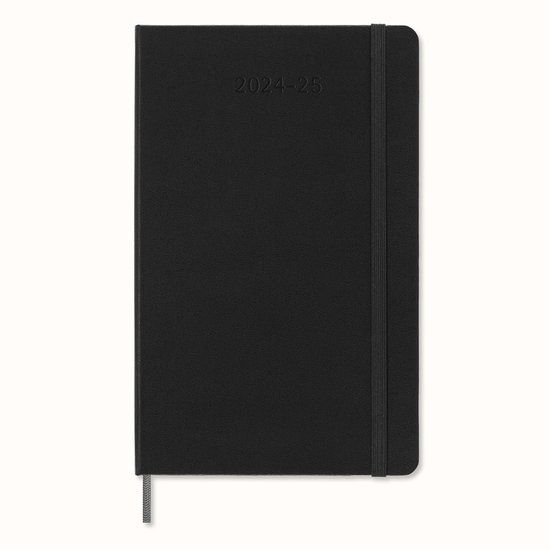 Moleskine 18 Maanden Agenda 2024/2025 - Wekelijks Horizontaal - Large - Harde Kaft - Zwart