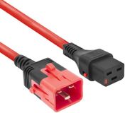ACT Netsnoer C19 IEC Lock - C20 IEC Lock Dual Locking rood 2 m