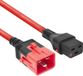 ACT Netsnoer C19 IEC Lock - C20 IEC Lock Dual Locking rood 2 m
