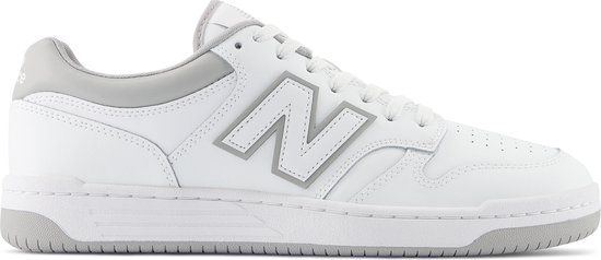 New Balance BB480 Unisex Sneakers - White/Grey - Size 42