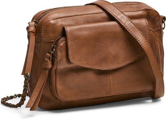 PIECES PCNAINA Leather Handbag Root Beer