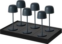 Lumisky Set van 6 tafellampen SOPHIA H28CM Gris anthracite