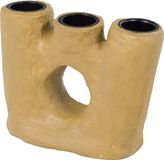 WOOOD Aven Kandelaar - Papier Mache - Honinggeel