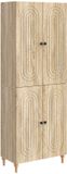 vidaXL - Kast - Set - 2 - st - Bewerkt - hout