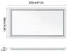 Miroir de salle de bain LED - Miroir mural rectangulaire - 120 x 80 cm, XXL - Antibuée - 3 couleurs, lumière dimmable - Fonction mémoire - Commande tactile à 3 boutons - Sans cadre