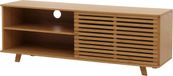 MCW Bamboe TV-meubel MCW-N80, TV-tafel lowboard ladekast, opbergvakken MVG-gecertificeerd 50x140x40cm
