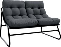 vidaXL - Tuinmeubelen - Zwart - Gepoedercoat - staal