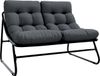 vidaXL - Tuinmeubelen - Zwart - Gepoedercoat - staal