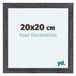 yd. Cadre photo 20x20 cm Gris Brossé MDF Como