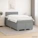 vidaXL Boxspringbed met matras Lichtgrijs 120 x 200 cm Stof