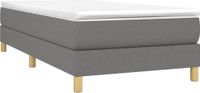 Boxspring Boxspring avec matelas tissu gris foncé 90x190 cm
