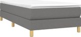 Boxspring Boxspring avec matelas tissu gris foncé 90x190 cm