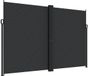 vidaXL Windscherm uittrekbaar 220x600 cm zwart