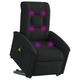 vidaXL - Sta-op-massagestoel - elektrisch - verstelbaar - stof - zwart