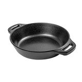 12 Melamine Mini-potten met handgrepen zonder deksel, 300 ml, Ø 14,5 x 3,5 cm, zwart (12 stuks)