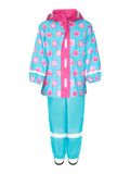PLAYSHOES Functioneel pak 'Eulen' turquoise / pink / rosa / zwart