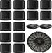OEM Set van 16 krasbestendige siliconen pads, beschermhoezen voor heteluchtfriteuse, voetjes voor bakplaten in de heteluchtfriteuse, dempingspads voor heteluchtfriteuses, reserveonderdelen en accessoires, zwart.