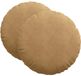 vidaXL - Coussin d'assise - 2 pièces - Velours - Marron - Ø60 x 21 cm