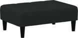 vidaXL Voetenbank - 77x55x31 cm - fluweel - zwart